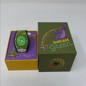 Disney Green Figment Dream MagicBand with Floral Design